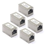 Coupleur rj45 cat6 lot de 5 adaptateur ethernet r�seau � femelle blind� pour rallonge c�ble ethernet ...
