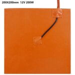 Coussin chauffant pour lit et imprimante 3d, thermistance, 200x200mm, 300x300mm, 12v, 24v, 220v, 200w, ...