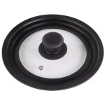 Couvercle univ. , avec vac. vapeur pr casseroles / poles, 16 / 18 / 20 cm, verre