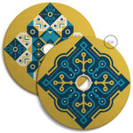 Creative cables - ufo abat - jour en bois edition sp�ciale illustrateurs italiens, double face, diam�tre ...