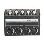Cx400 mini mlangeur stro passif mlangeur stro portable 4 canaux pour lecteur cd lecteur de bande ...