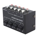 Cx400 mini mlangeur stro passif mini mlangeur stro portable 4 canaux pour lecteur cd lecteur de ...
