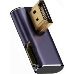 Cy adaptateur convertisseur hdmi 2. 1, hdmi mle droit vers femelle coud a 90 degrs a gauche uhd profil ...