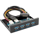 Cy usb 3. 0 4 ports hub usb 3, 5 pouces en mtal avec panneau avant a 15 broches sata[z661]