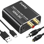 Dac audio avec cable audio optiqueâ¿ 192khz convertisseur numérique analogique, optique toslink vers ... Dac audio avec cable audio optiqueâ¿ 192khz convertisseur numérique analogique, optique toslink vers ...