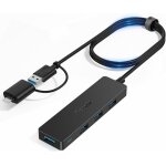 Data hub 4 ports usb 3. 0 ultra fin avec câble etendu de 120cm / 4ft, et un adaptateur c usb, hub usb ... Data hub 4 ports usb 3. 0 ultra fin avec câble etendu de 120cm / 4ft, et un adaptateur c usb, hub usb ...