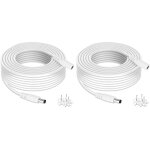 Dc extension cable white 5 meters 18awg 5. 5mm x 2. 1mm male to female for led strips, cctv cameras (tapo ...