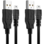 Dda - 2x cble usb 2. 0 transfert donnes pour appareil panasonic lumix dmc - fz1000 dmc - tz57 - tz58 ...