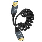 Dda - cble spiral 3. 0 micro b vers usb, cble spiral usb a mle vers micro b 5gbps compatible avec ...