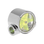Debitmetre d'eau a 5 turbines, indicateur de debit de refroidissement, filetage g1 / 4, plaque cuivre ...
