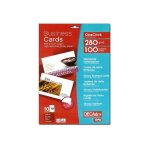 Decadry oneclick occ3729 - brillant - blanc - 85 x 54 mm - 280 g / m - 100 carte(s) (10 feuille(s) x ...
