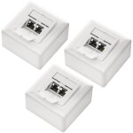 Deleycon 3x cat6 universel prise réseau comme un ensemble - 2x port rj45 - blindé - surface ou affleurant ... Deleycon 3x cat6 universel prise réseau comme un ensemble - 2x port rj45 - blindé - surface ou affleurant ...
