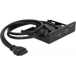 Delock 2x hub usb 3. 0 en faade, botier pc : accessoires