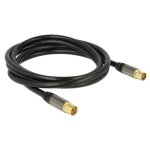 Delock 88923 c�ble coaxial rg - 6 / u 2 m iec noir