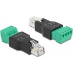Delock adaptateur rj11 / 14 mâle vers bloc terminal 4 broches 2 pièces, pc : accessoires, noir, vert Delock adaptateur rj11 / 14 mâle vers bloc terminal 4 broches 2 pièces, pc : accessoires, noir, vert