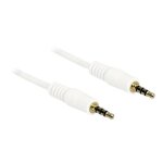 Delock - c�ble pour casque micro - mini jack 4 p�les m�le pour mini jack 4 p�les m�le - 2 m - blanc