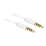 Delock - c�ble pour casque micro - mini jack 4 p�les m�le pour mini jack 4 p�les m�le - 50 cm - blanc ...