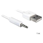 Delock - c�ble de chargement / de donn�es - usb m�le pour mini - phone stereo 3. 5 mm m�le - 1 m - blanc ...