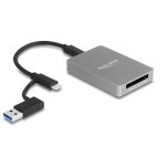 Delock lecteur de carte usb type - c dans un boitier en aluminium pour cartes de m�moire cfexpress ou ...