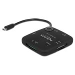 Delock micro usb otg card reader + 3 port usb hub - lecteur de carte (ms, ms pro, mmc, sd, ms duo, ms ...