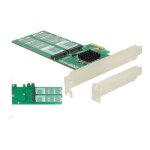 Delock pci express card > 4 x internal m. 2 key b - low profile form factor - contr�leur de stockage ...