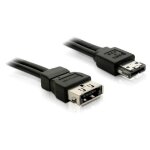 Delock power over esata extension cable male - female 1m c�ble sata noir