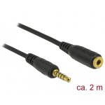 Delock - rallonge de c�ble audio - mini jack � 5 p�les m�le pour mini jack � 5 p�les femelle - 2 m - ...