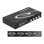 Delock switch vga 4 port manual bidirectional - commutateur pour moniteur - 4 x vga - de bureau