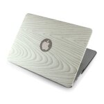 Dessus en cuir pu grain de bois classique pour macbook air pro retina , barre tactile + housse de clavier ...