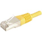 Dexlan cordon patch rj45 ftp cat 6a jaune - 0, 50 m