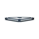 Dexlan panneau 1u angulaire 24 ports stp keystone avec supp cables