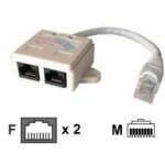 Dexlan - rpartiteur de rseau - rj - 45 (m) pour rj - 45 (f) - 10 cm - cat 5