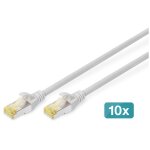 Digitus c�ble de brassage cat 6a s / ftp, 10 pi�ces