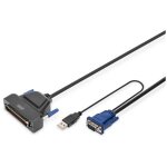 Digitus commutateur clavier - vid�o - souris modulaire, port unique