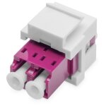 Digitus coupleur duplex lc / lc pour fibre optique, multimode om4, module keystone
