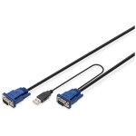 Digitus octopus - c�ble clavier / vid�o / souris (kvm) - usb, ps / 2, hd - 15 (vga) (m) pour hd - 15 ...