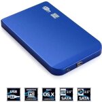 Disque dur externe botier disque usb 3. 0 ultra thin sata 2. 5 case portable hdd bleu
