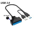 Disque dur externe ssd cd - rom sata iii vers usb 3. 0, adaptateur d'alimentation 12v 2a cc pour ordinateur ...