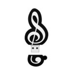 Disque usb 2. 0 music note u de 128 go - cl� usb microdrive