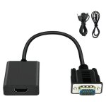Dlh - adaptateur audio / vido - 15 pin vga mle pour hdmi, mini - phone stereo 3. 5 mm femelle - noir ...