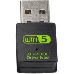 Dongle bluetooth, cl usb wlan 600 mbps adaptateur usb wlan pc dual band 2, 4 ghz / 5 ghz carte rseau ...