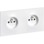 Double prise de courant avec terre, neptune 16a 1 poste, fixation a vis ou a griffes, avec eclips de ... Double prise de courant avec terre, neptune 16a 1 poste, fixation a vis ou a griffes, avec eclips de ...