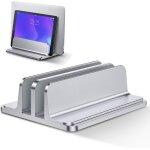 Double support ordinateur portable vertical, support pc portable en aluminium réglable bureau laptop ... Double support ordinateur portable vertical, support pc portable en aluminium réglable bureau laptop ...