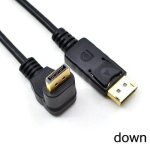 Down 30cm displayport ¿ cble dp mle vers mle 4k @ 60hz, 2k @ 165hz, dp + + , haut, bas, angle gauche ...