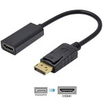 Dp to hdmi - = 0. 5 m - adaptateur audio displayport dp mle vers hdmi vga dvi, cble convertisseur pour ...