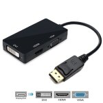 Dp  trois en un - standard - adaptateur audio displayport dp vers dvi hdmi vga pour apple macbook air, ...