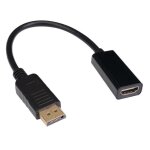 Dp vers hdmi - compatible 1080p mle a femelle cble displayport pc tv mini projecteur ecran de tlvision ...