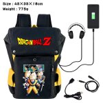 Dragon ball anime tudiant sac  dos dessin anim usb charge impression dcontract ordinateur sac voyage ...