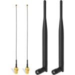 Dual band wifi antenna 2. 4ghz 5ghz 5. 8ghz 6dbi rp - sma male cable 15cm micro coaxial socket 0. 3mm ...