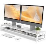 Dual support de moniteur , réhausseur d'ecran d'ordinateur en bois, pour pc / ordinateur / fax / imprimante ... Dual support de moniteur , réhausseur d'ecran d'ordinateur en bois, pour pc / ordinateur / fax / imprimante ...